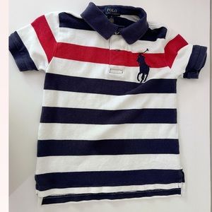 Ralph Lauren Polo Boys Striped Cotton Pocket Tee